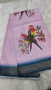 Soft Silk Parrot Print -Uppada Stock Light Pink