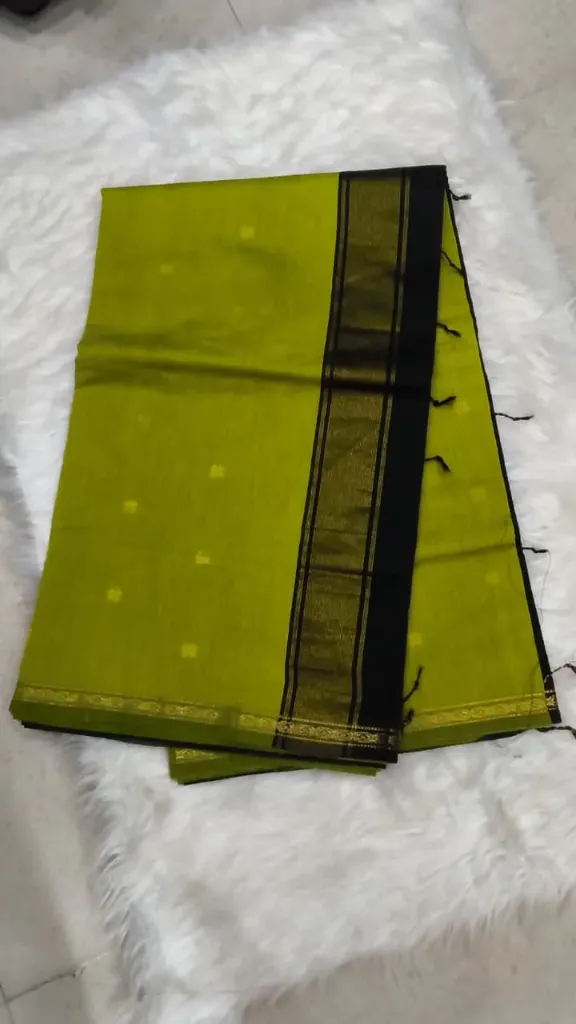 Maheshwari Cotton Silk Cotton - Mehendi Green