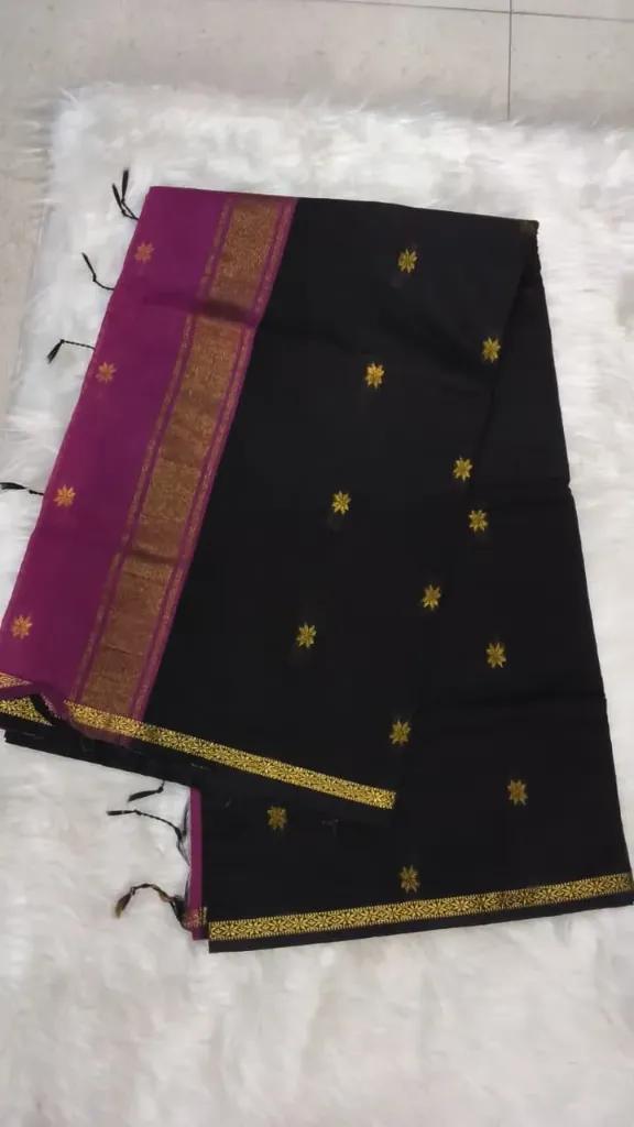 Maheshwari Cotton Silk Cotton - Dark Magenta