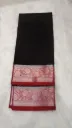 warm silk black&merron semi silk saree
