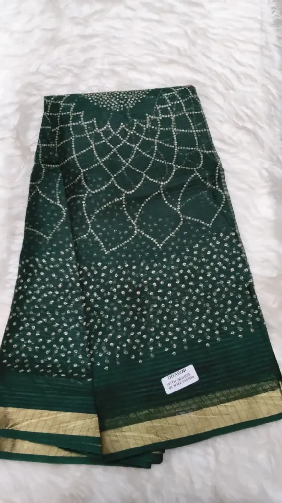 Dhawni Sarees - Bottle Green