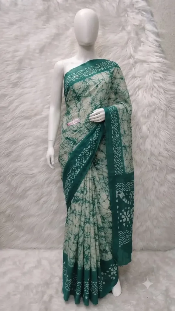 Sungadhi Cotton Saree with Botic Print
