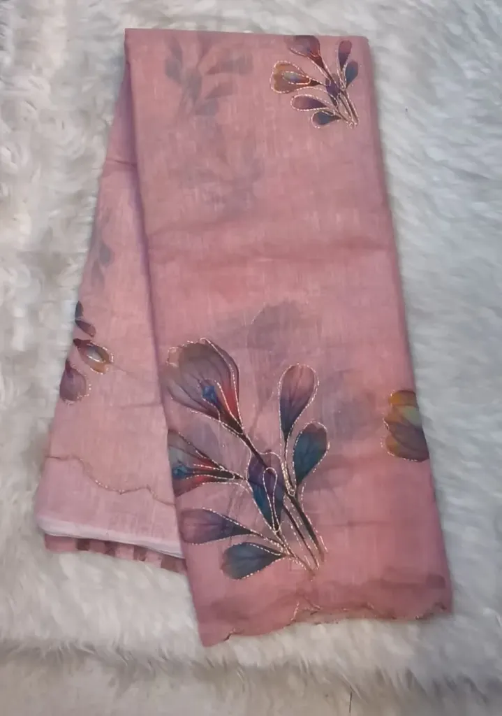 Golden Beauty Sarees - Pastel Pink