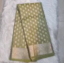 Banarasi Tusser Semi Silk Saree- Traditional Floral Butti Weave From Varanasi - Onion Pink