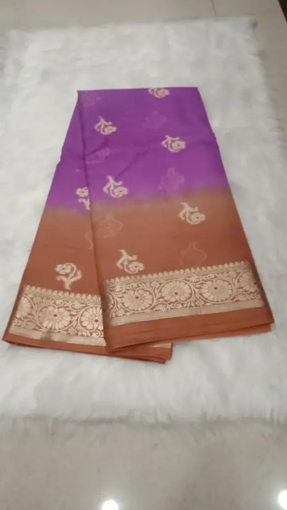 Viscose Semi Silk Dual Tone (Lavender Brown)