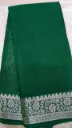 Warm Silk Plain With Self Border - Green