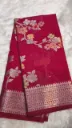 Varanasi Big Flower Pattern - Red
