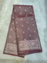 Tissue Soft Butti Flower With Leaf - Maroon