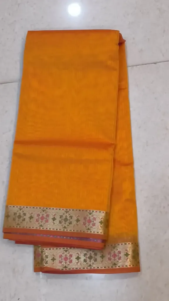 Mangalgiri Kolkata Cotton Silk Yellow/Red