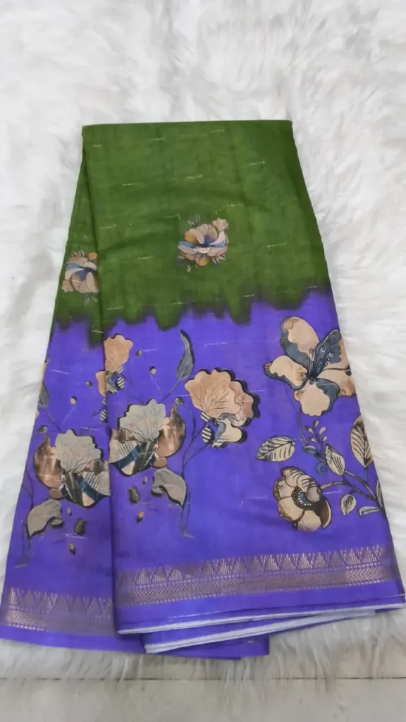 Shaded Saree - Uppada Green/Blue